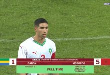 مباراة الغابون والمغرب